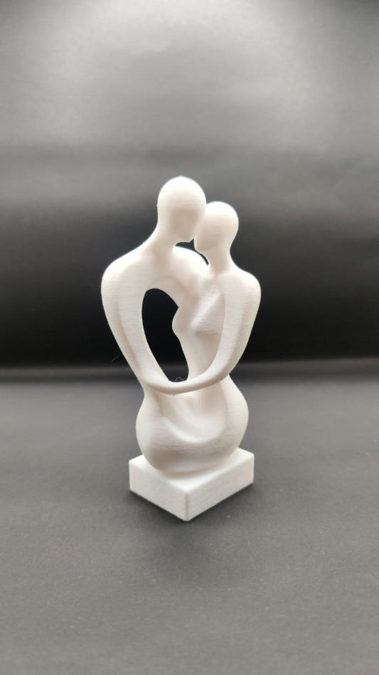 Minimalist Abstract Couple Sculpture – Nordic Style