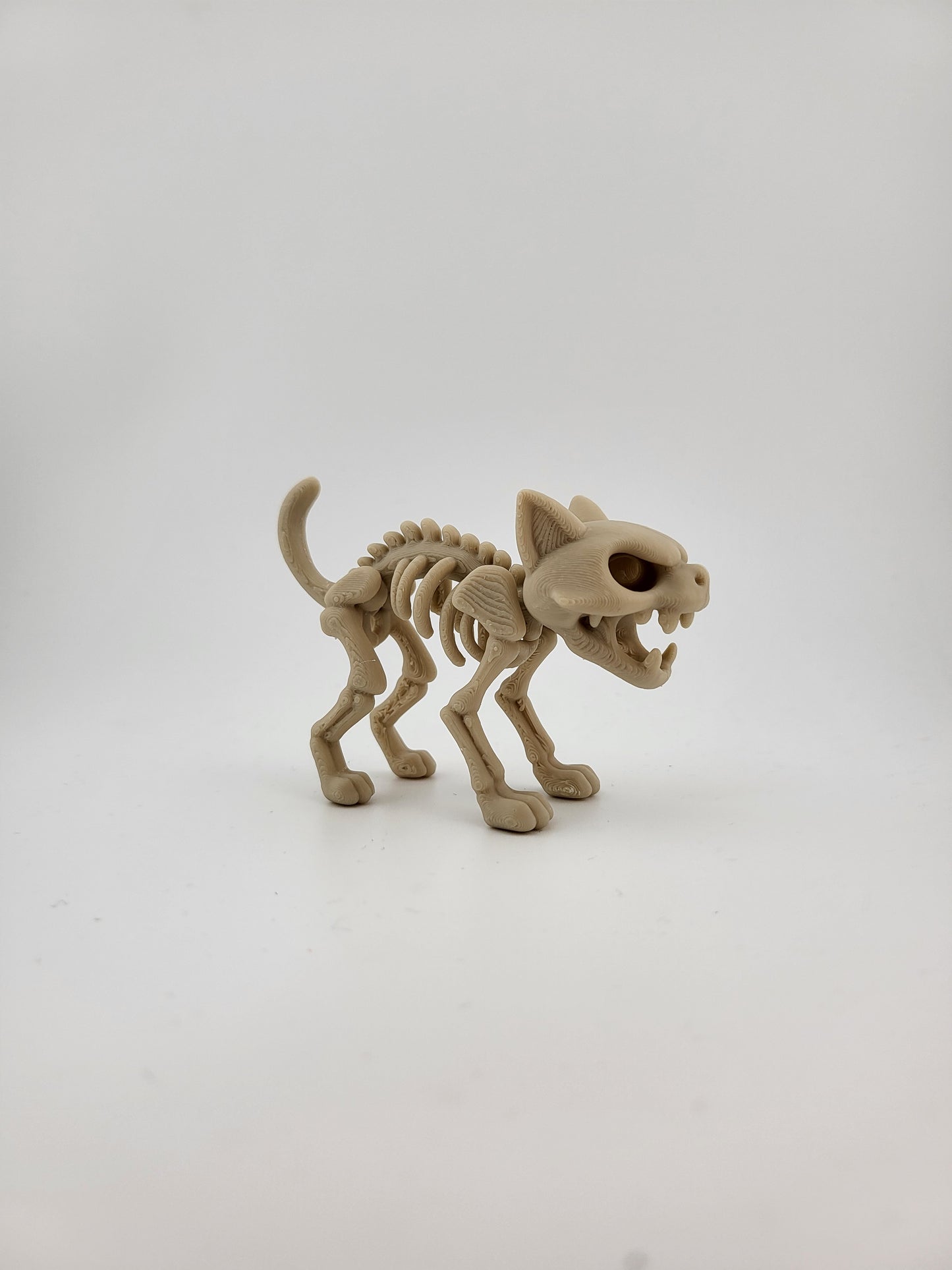 Skeleton Cat Figurine – Cute Halloween Skull Style