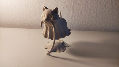 Floating Ghost Cat Illusion