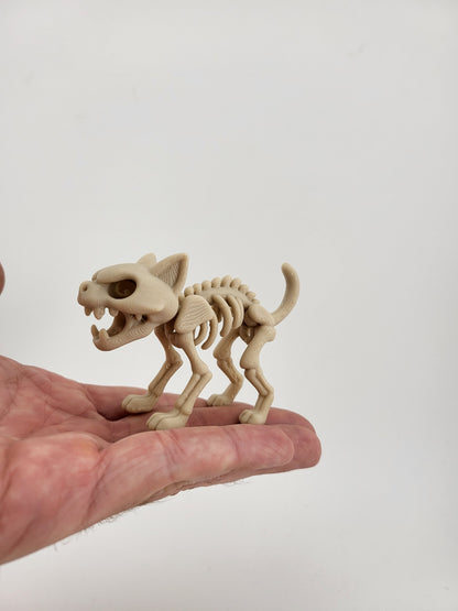 Skeleton Cat Figurine – Cute Halloween Skull Style
