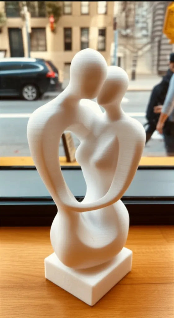 Minimalist Abstract Couple Sculpture – Nordic Style