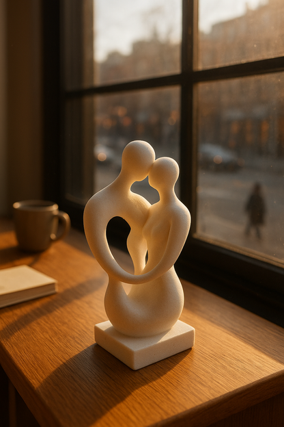 Minimalist Abstract Couple Sculpture – Nordic Style