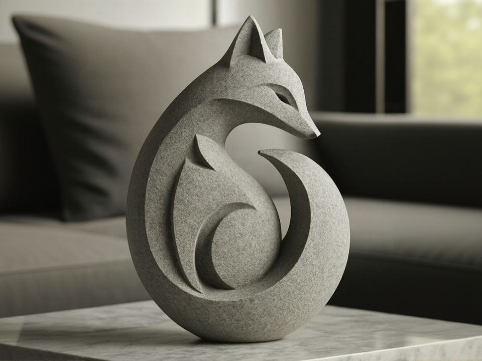 Minimalist Fox Sculpture