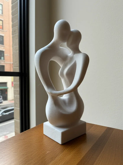 Minimalist Abstract Couple Sculpture – Nordic Style